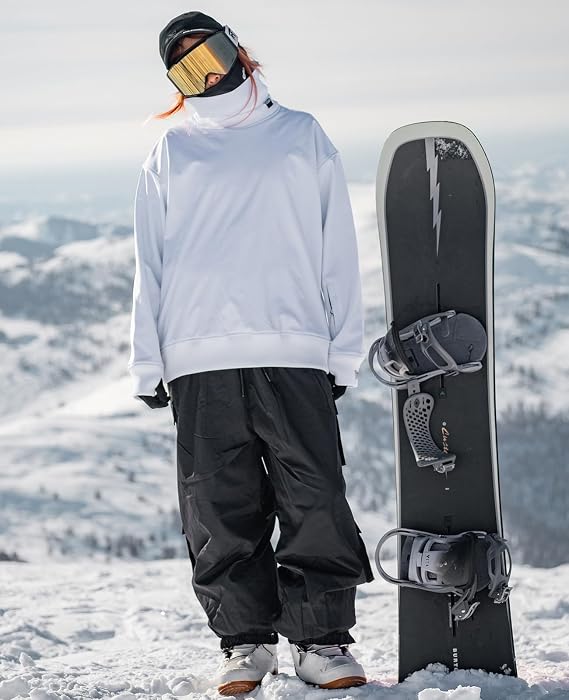 Mens Baggy Cargo Ski Pants Super Baggy Snowboard Snow Pant Women Insulated Loose Pant Sports Waterproof