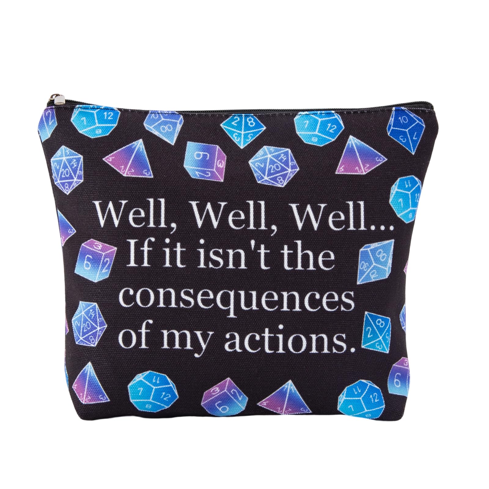 JEFBFBWE D&D Gifts Dice Bag for Role Playing Games DnD Accessories for Players Games Makeup Bag for RPG Gamer Bunco Game Pouch (DnD Dice Bag)