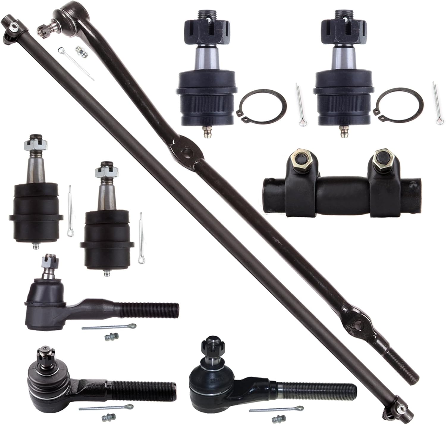 SCITOO 10-PC SET Suspension Kit For Jeep for Cherokee Connecting Tie Rod,Inner Tie Rod End,Lower Ball Joint,Outer Tie Rod End,Tie Rod Adjusting Sleeve,Upper Ball Joint