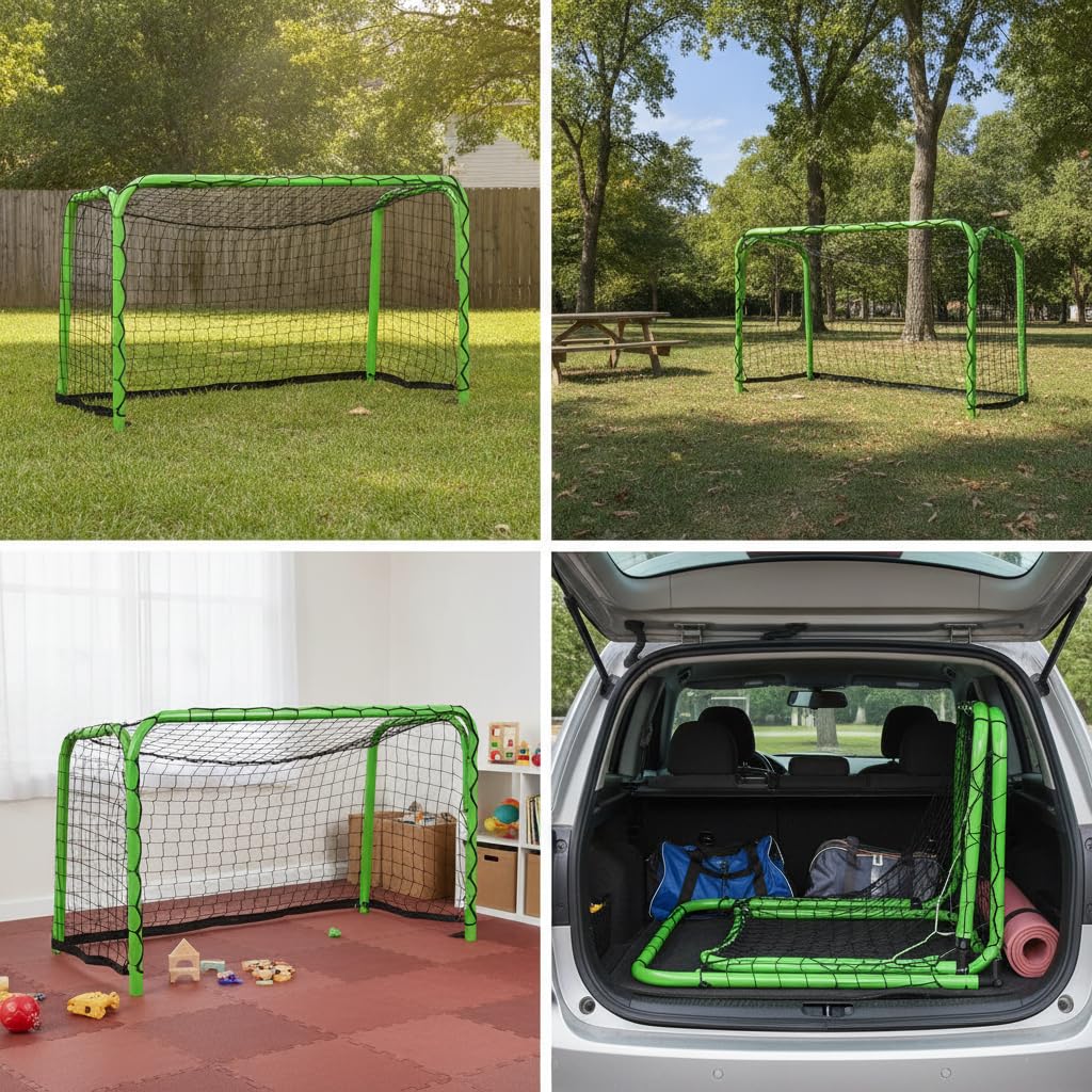 Porta da Calcio Pieghevole e Portatile per Bambini - Ideale per Interni ed Esterni - per casa
