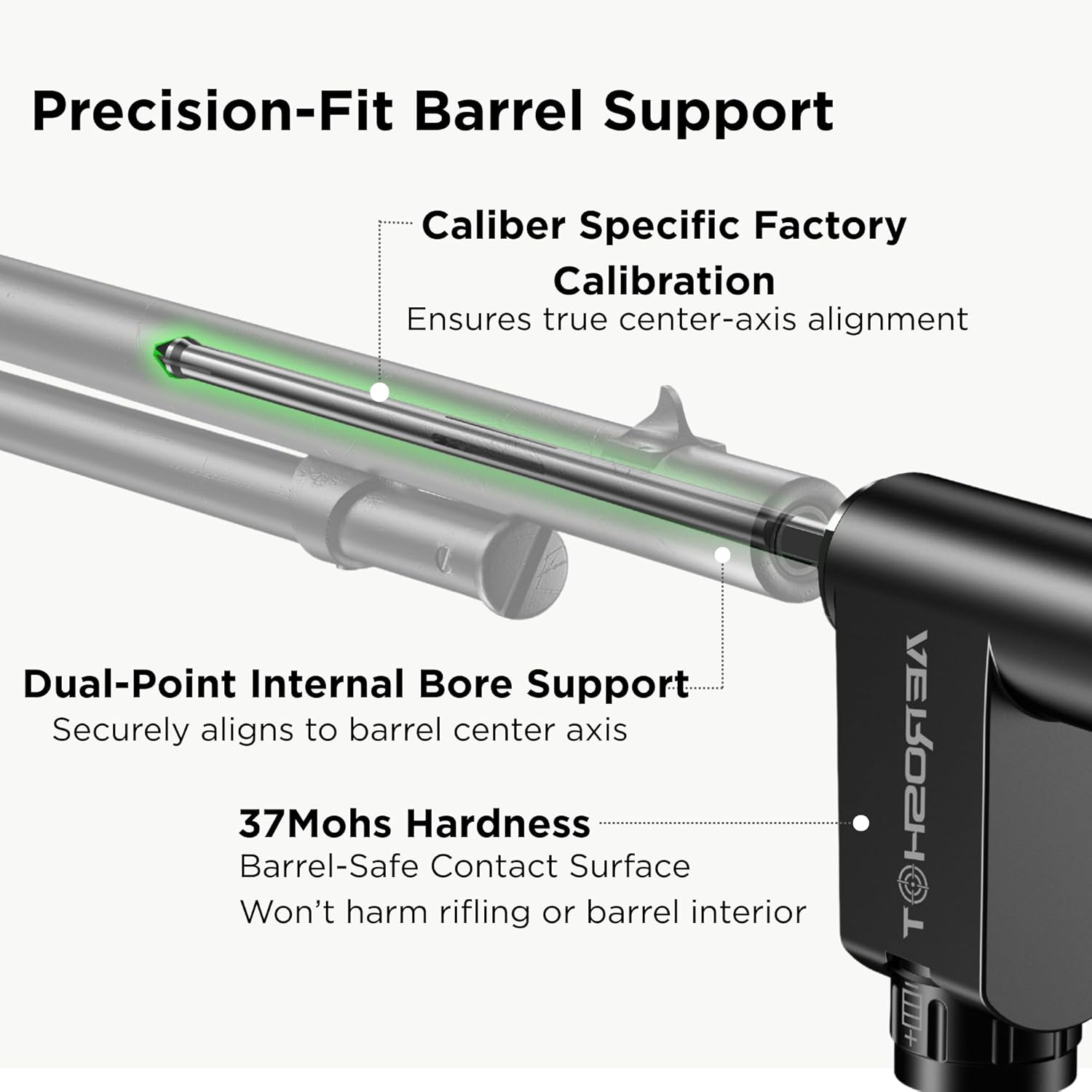 Green Laser Bore Sighter Rechargeable - Daylight Visible 100 Yards Bright Dot, Tool-Free Zero, Waterproof, No Barrel Damage Kit Designed for Hunters
