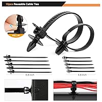 Vista 30 de GOOACC 501 clips universales para automóvil, parachoques mixto, para panel de puerta, protector para cubierta del motor, retenedor de remaches