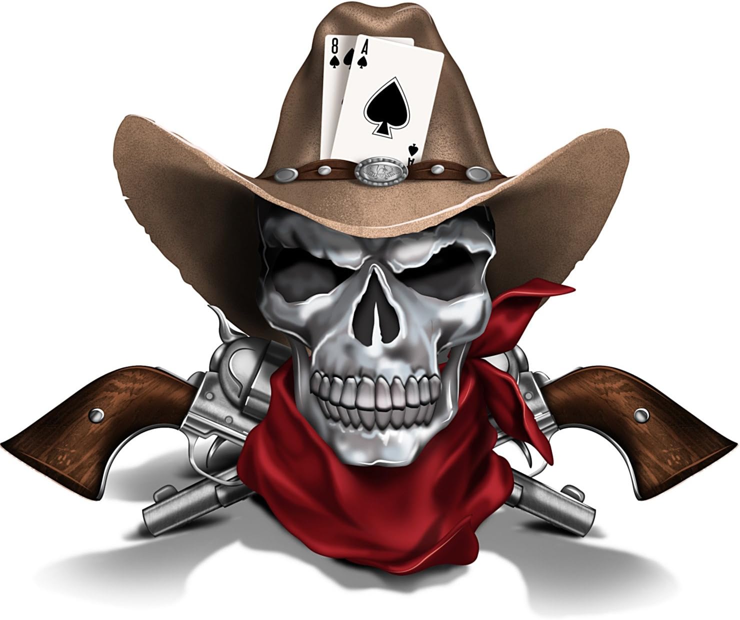 The Hamilton Collection Blake Jensen Dead Man's Hand Cowboy Skull Sculpture