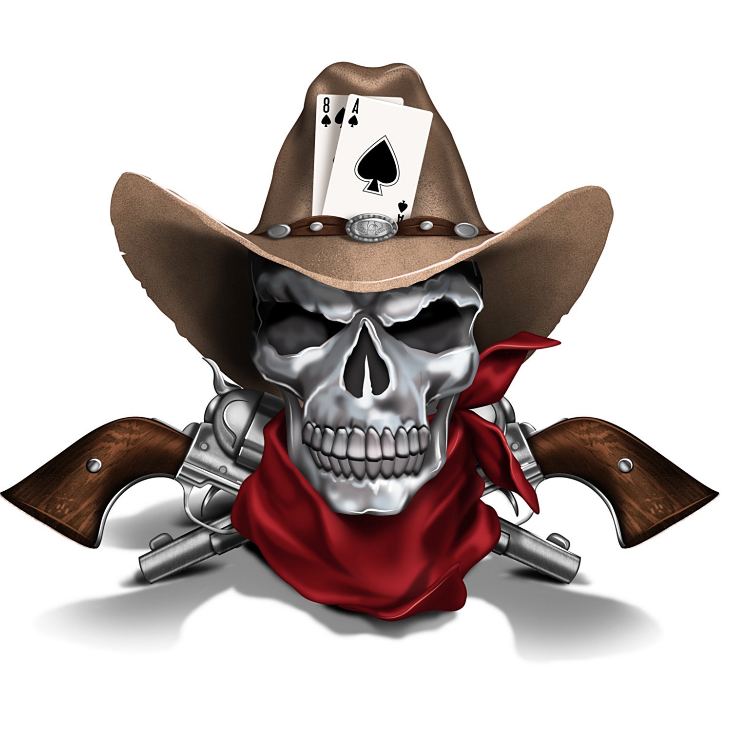 The Hamilton Collection Blake Jensen Dead Man's Hand Cowboy Skull Sculpture