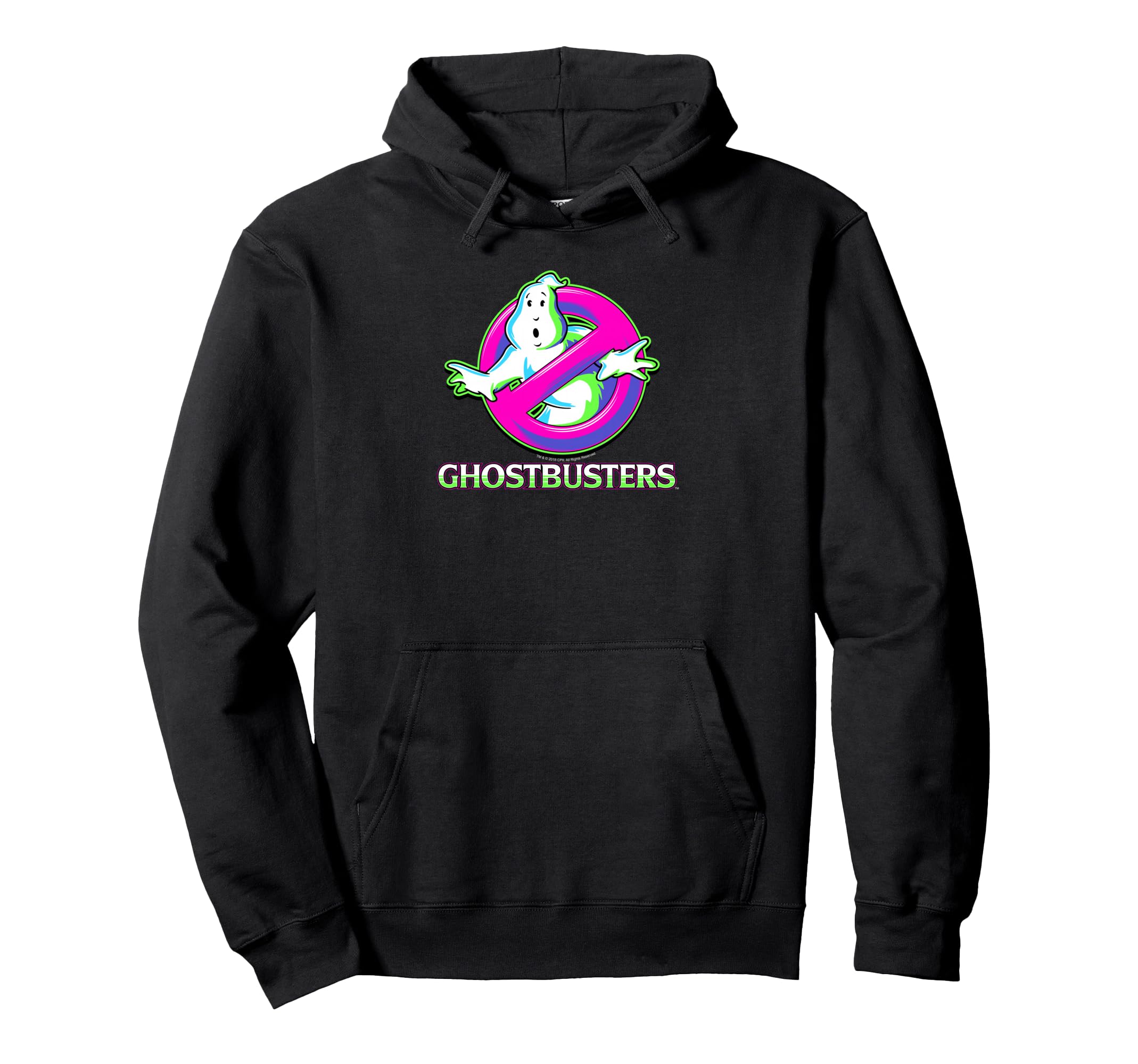 Ghostbusters Colorful Arcade Style Logo Retro Movie Pullover Hoodie