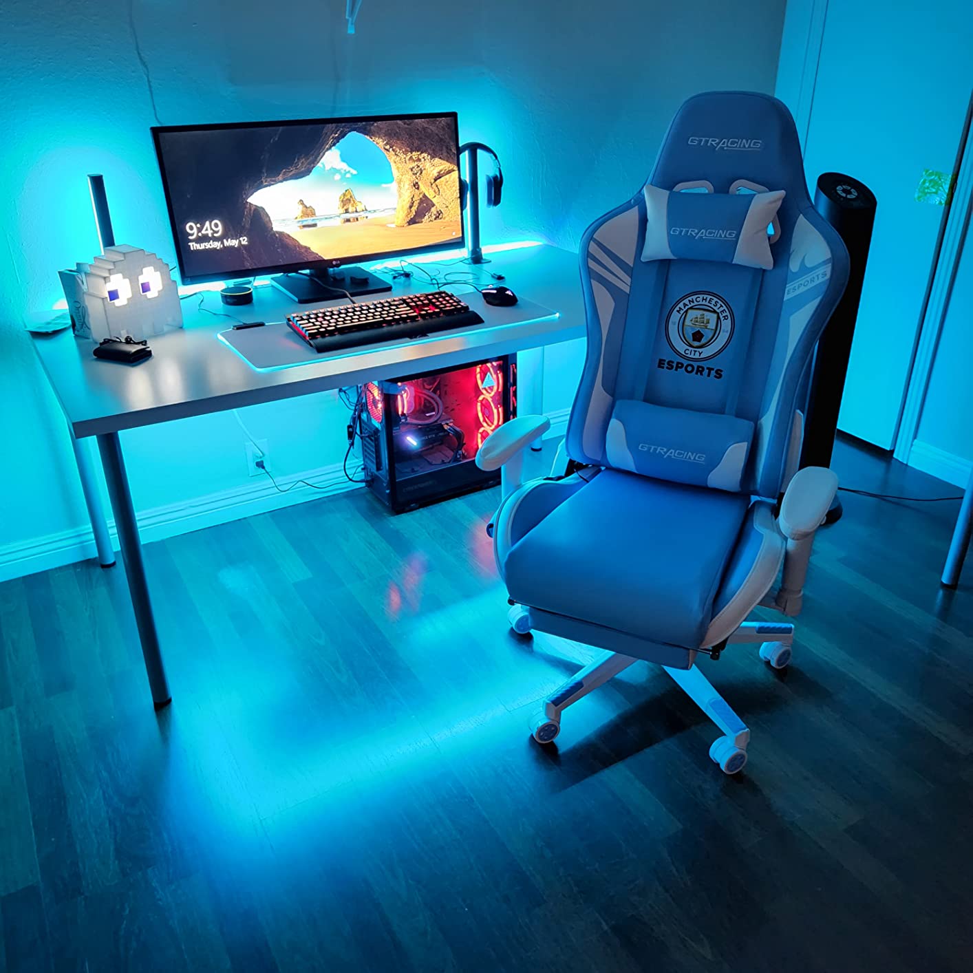 30/mo Finance GTRACING Gaming Chair with Bluetooth Speakers Music E