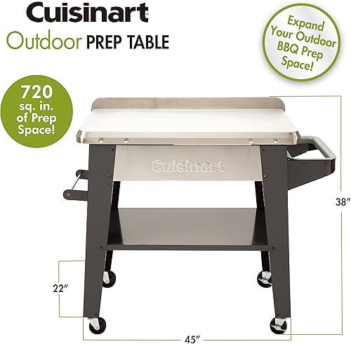 Miniatura 3 de Cuisinart CPT-194 Mesa de preparación de parrilla de acero inoxidable para exteriores