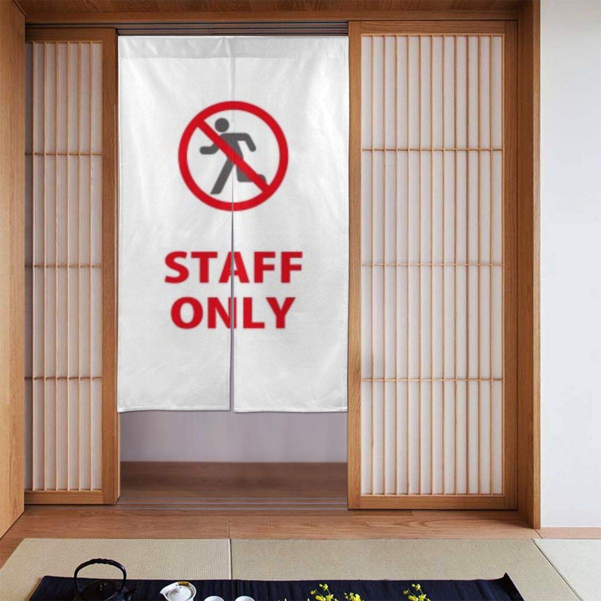 Amazon｜「店舗用」スタッフオンリー Staff Only のれん・間仕切り