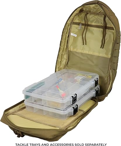 Miniatura 4 de Osage River Mochila para aparejos de pesca con soporte para caña de pescar, bolsa grande para aparejos de pesca, para bandejas, caja de aparejos