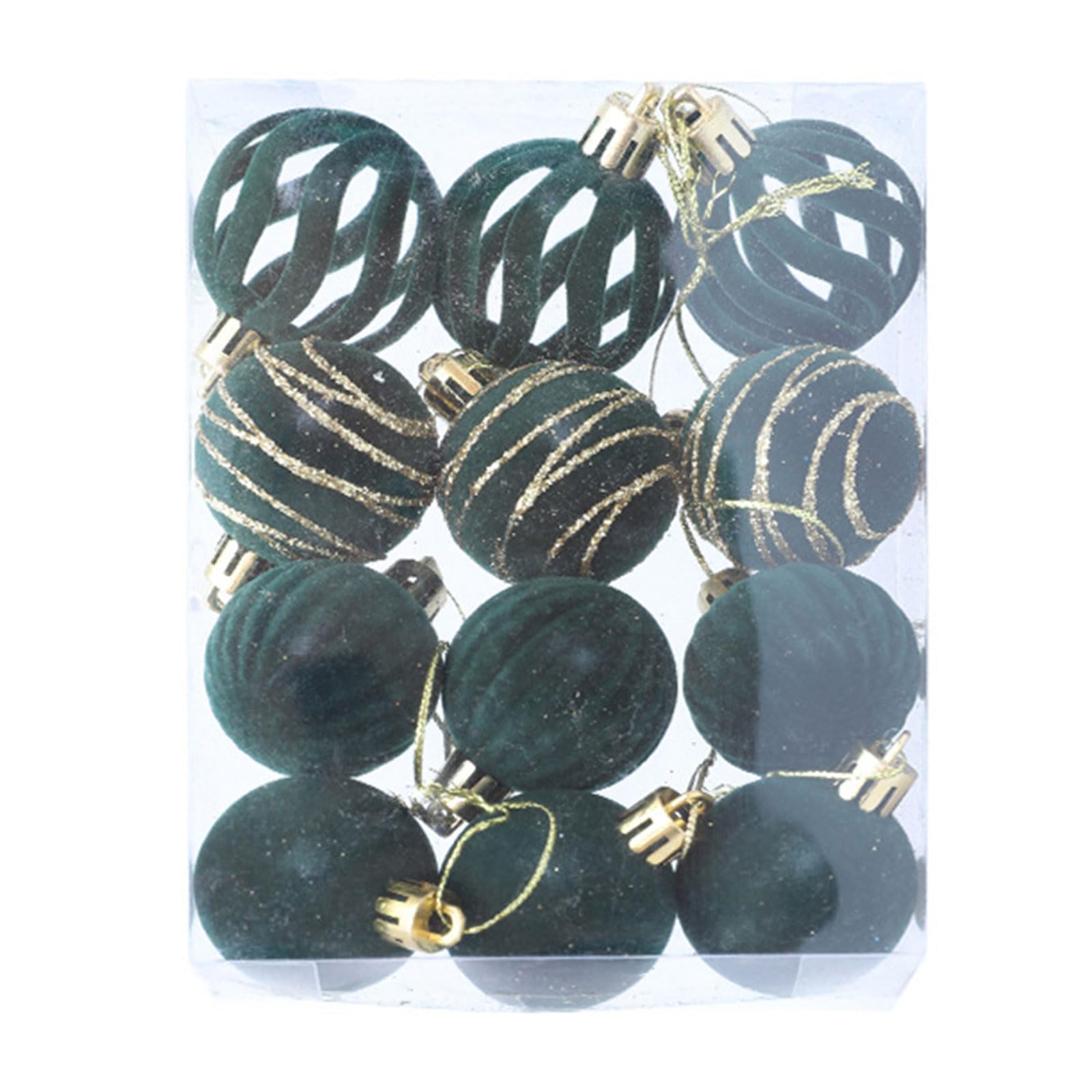 12Pcs Christmas Ball Ornament Shatterproof Christmas Baubles Hanging Decorations for Tree Wreath Mantels Embellishments Tree Decorations
