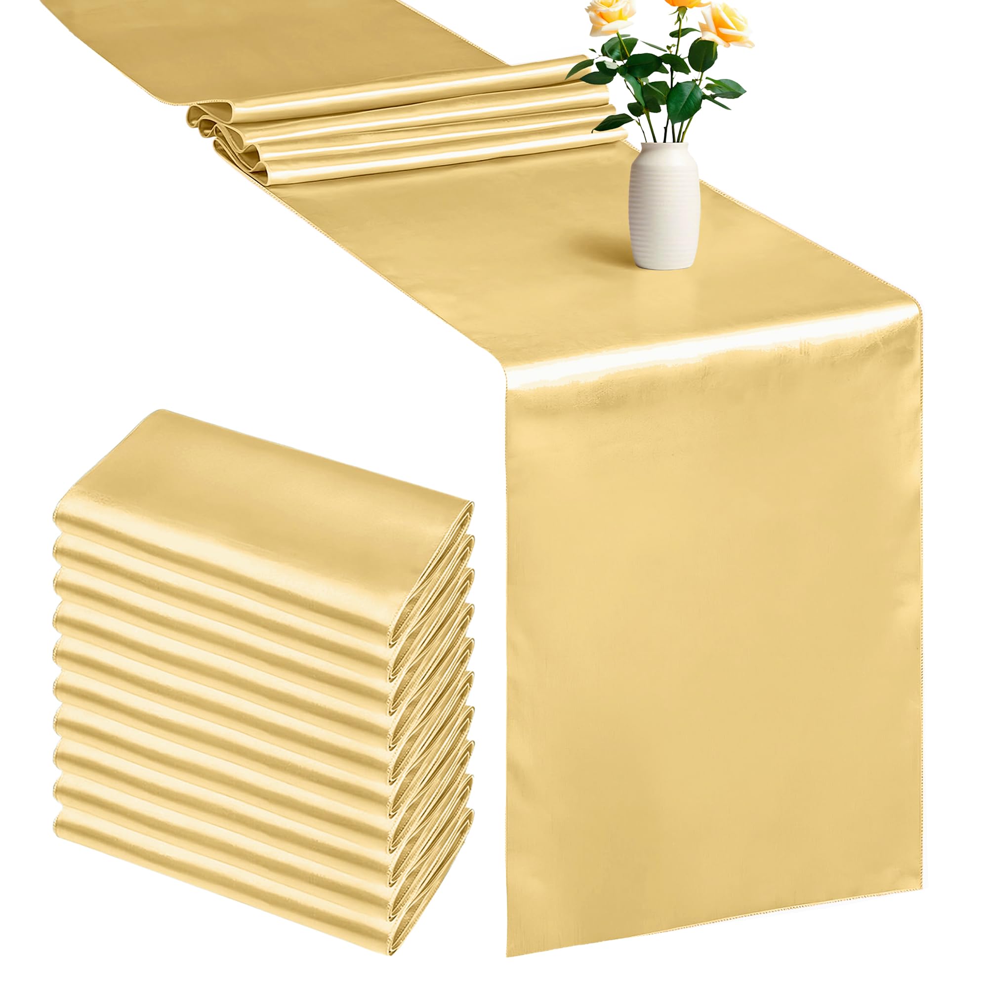 Trimming Shop Champagne Table Runner, 11 x 108 Inch (Pack of 10) โ image 1