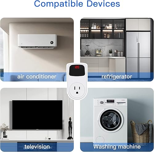 Miniatura 3 de BSEED Protector de sobretensiones, salida protectora de sobretensiones, regulador de voltaje, protector de sobretensiones de pared resistente para