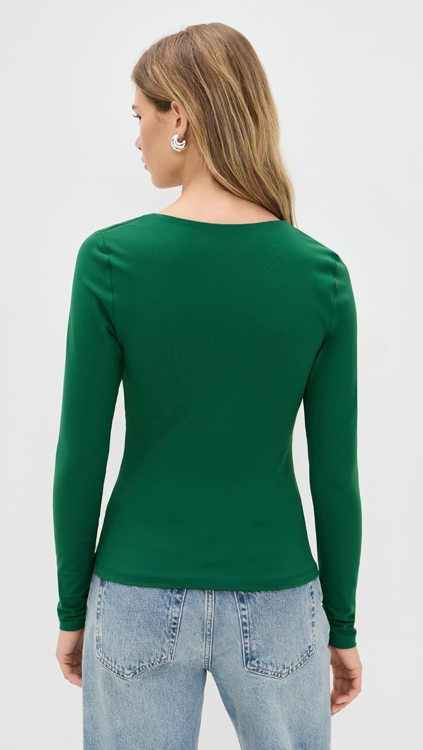 Susana Monaco Women's V Wire Center Gathered Top 5" - Image 3