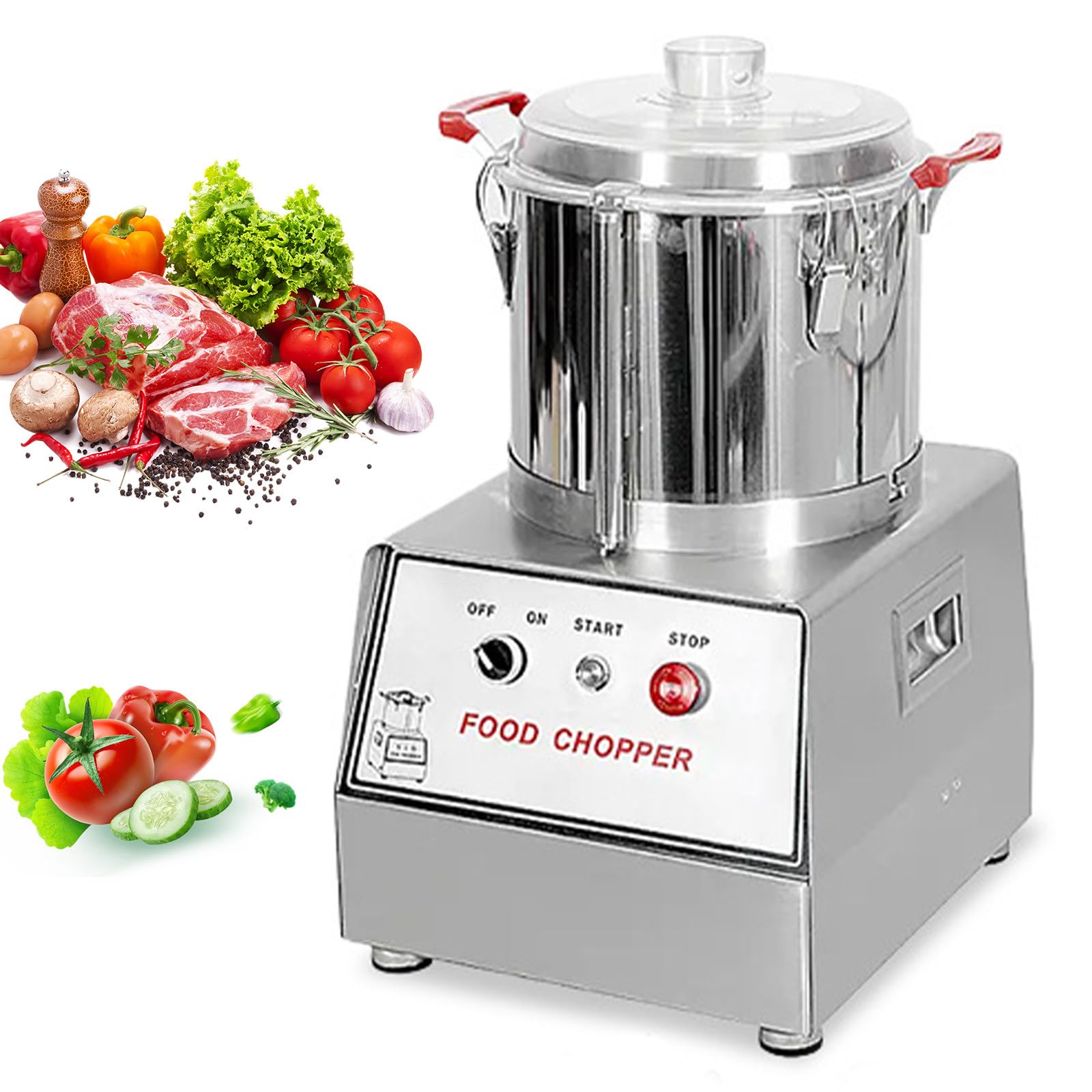 Commercial Food Processor, Vegetable Food Chopper for Mincing, Dicing 7L