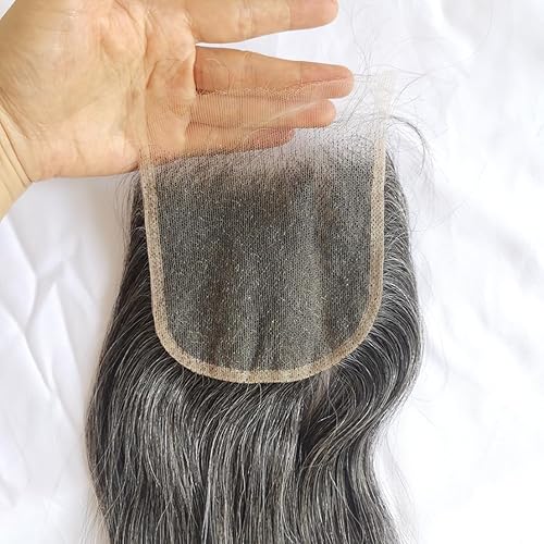 Miniatura 8 de Paquetes de cabello humano rizado sin procesar, color gris sal y pimienta, paquetes de cabello rizado gris Jerry, 50% gris, mezcla de color negro,