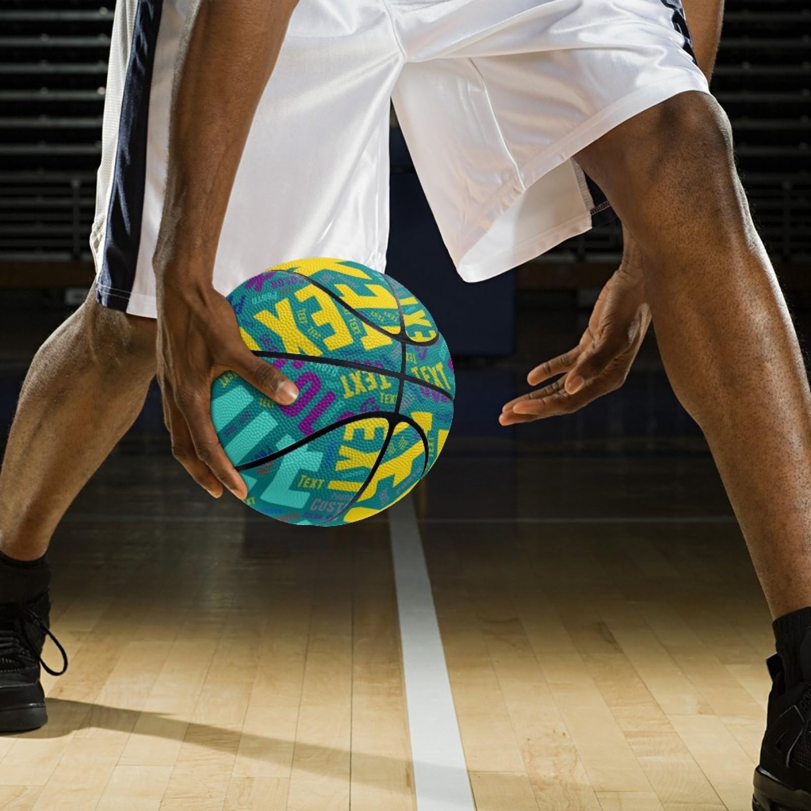 Ballon de Basket Personnalisable, Basket Personnalisable avec Votre nom Dessus, Taille 5 (27,5")/7(29,5"), Cadeaux Personnalisés, avec prénom et Texte Gravé Ballon de Basket