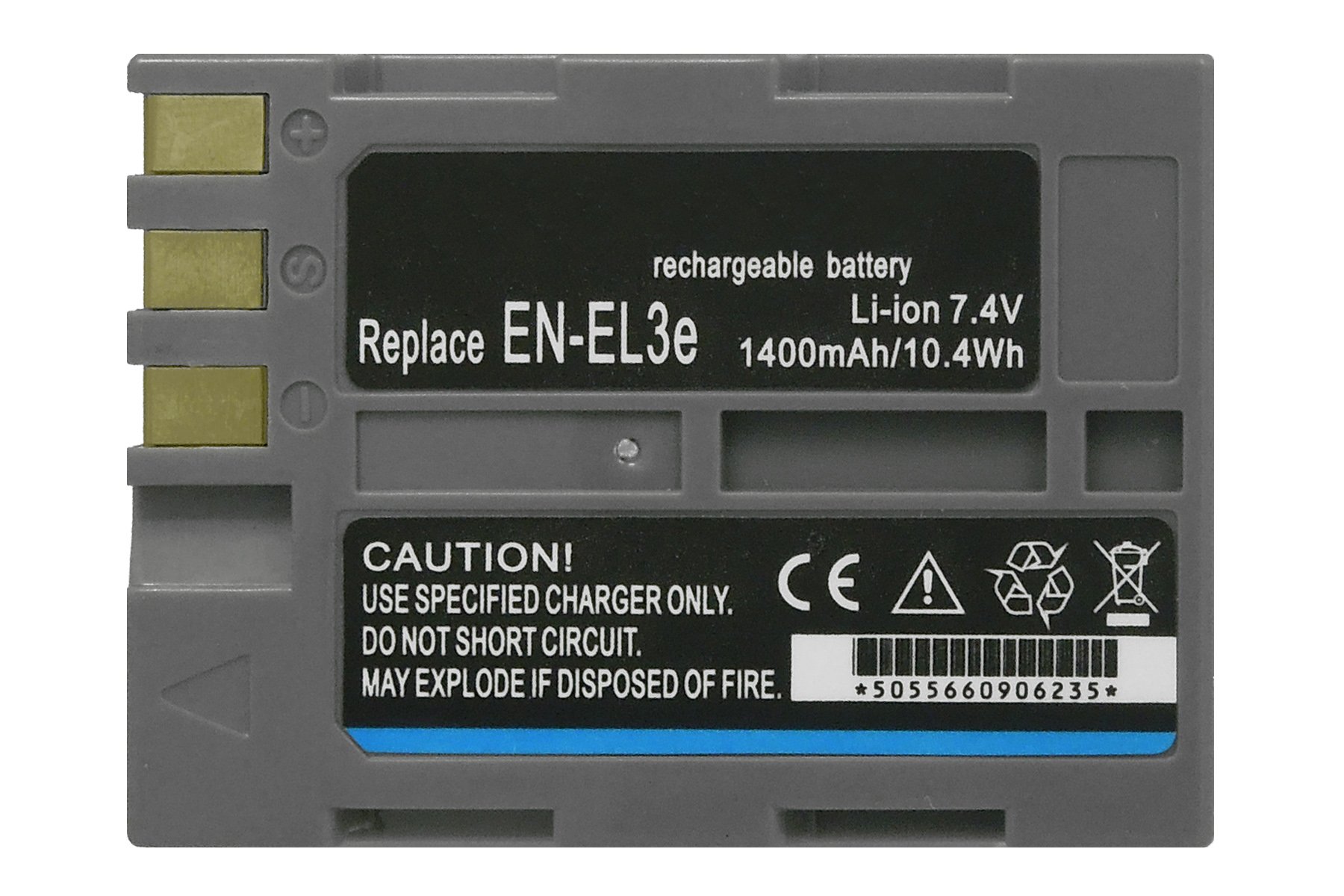 Mspalocell Batterie de Remplacement EN-EL3E USB-C 2450 mAh pour Nikon D300 D300s D90 D80 D70 D70s D200 D100 D30 D50 D50S EN-EL3e en EL3e ENEL3e, Batterie 2 pièces