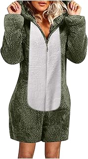 Rompe Manga con Capucha para Jumpins Largos Casual Ropa de Noche Pijama Invierno Cálido Abrigo Mujer Abrigo Mujer Abrigo Invierno Ajustado
