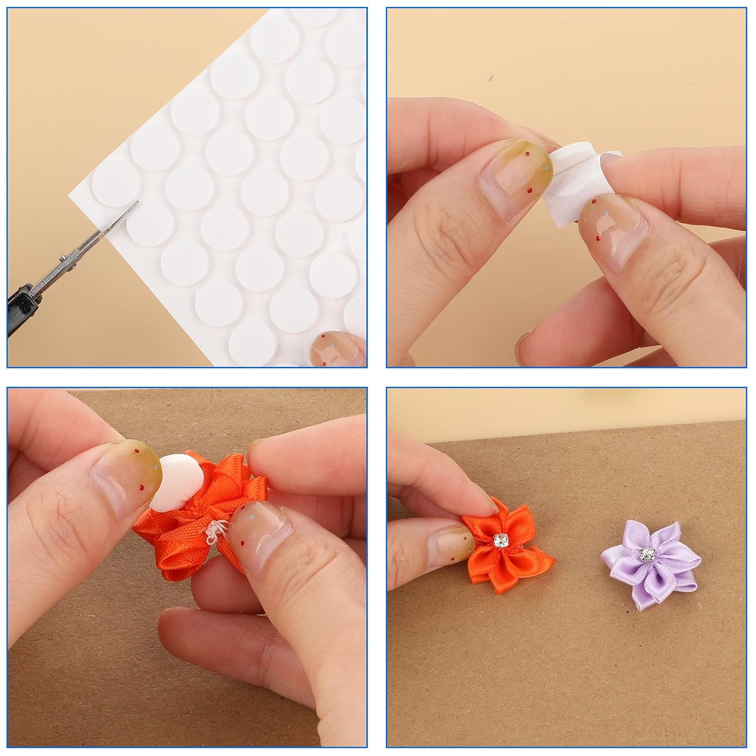 Hariendny 672 Pcs Double Sided Foam Dots Scrapbooking Adhesive Foam Dots Circles Mounts for Crafts DIY Cards Office Supplies, 12mm/0.47" (12 Sheets, 56pcs/Sheet)