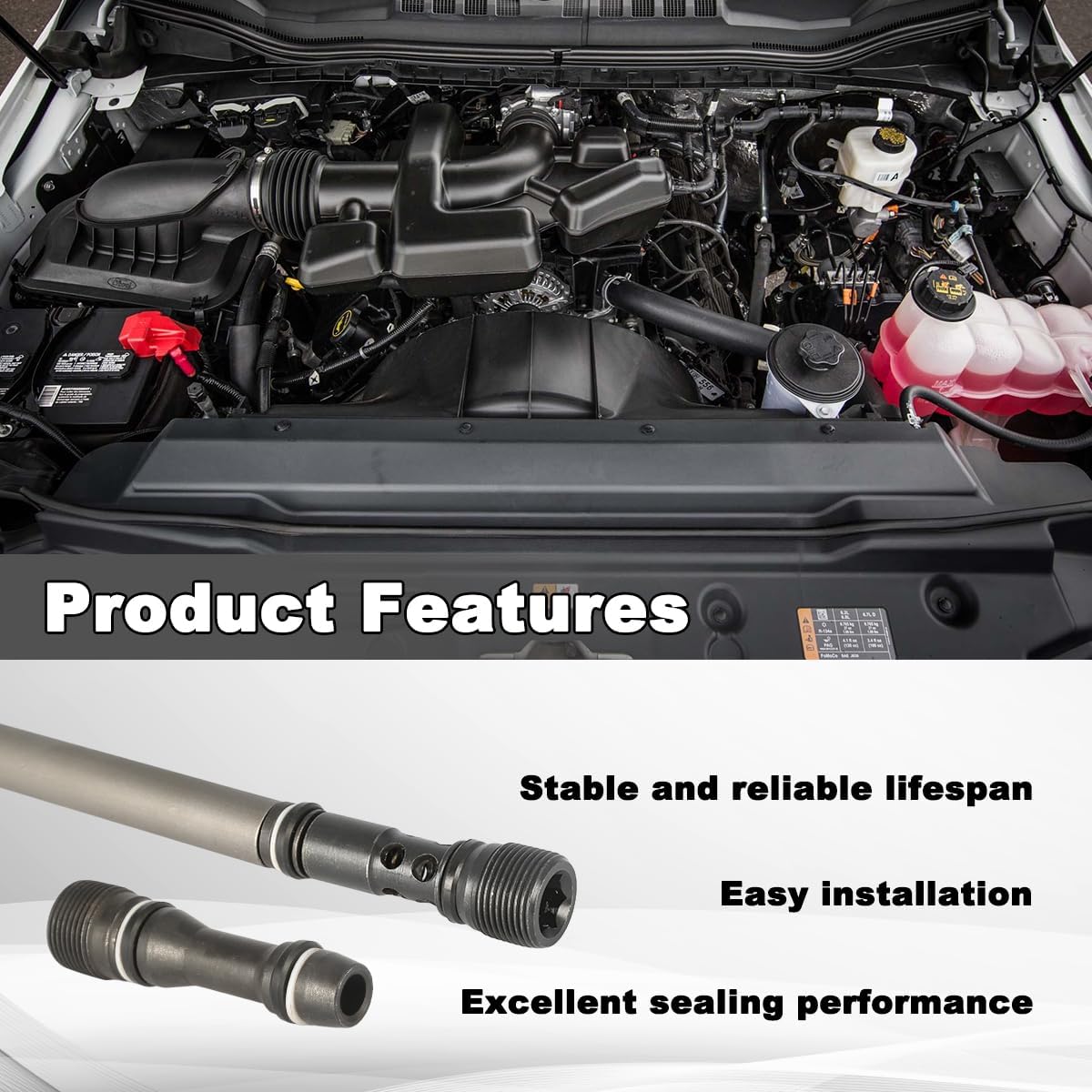 6E7Z-9A332-B - Upgraded Stand Pipe & Dummy Plug - For 2004.5-2010 Ford 6.0L Powerstroke F250/F350/F450/F550 & E-Series 2004-2010