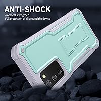 Vista 6 de DUOPAL Funda para Samsung Galaxy A03s 5G, protección de grado militar a prueba de golpes con protector de pantalla HD de vidrio templado y soporte