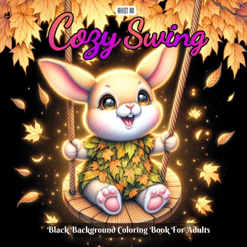 Cozy Swing Coloring Book: Cute Animals and Fairy Friends on Magical Swings – Relaxing Fantasy Coloring Pages for Adults (Shadow Garden)