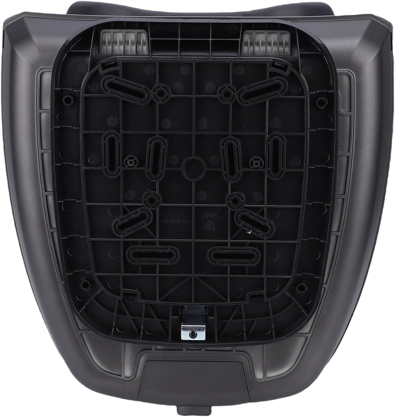 Focket 32L Trunk, ABS Daily Tail Box Lockable Storage Carrier Case, Moto Top Box with Contoured Backrest, Universal Fit for Helmet Luggage (Grey)