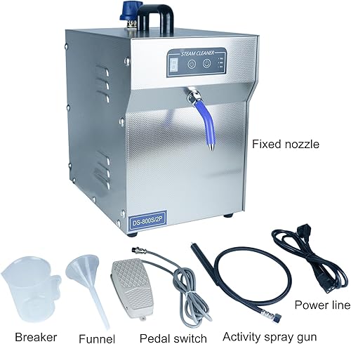 Miniatura 2 de Limpiador de vapor profesional de joyería de 1300 W, máquina de limpieza de joyas de acero inoxidable de 2 L para plata y oro, máquina de vapor de
