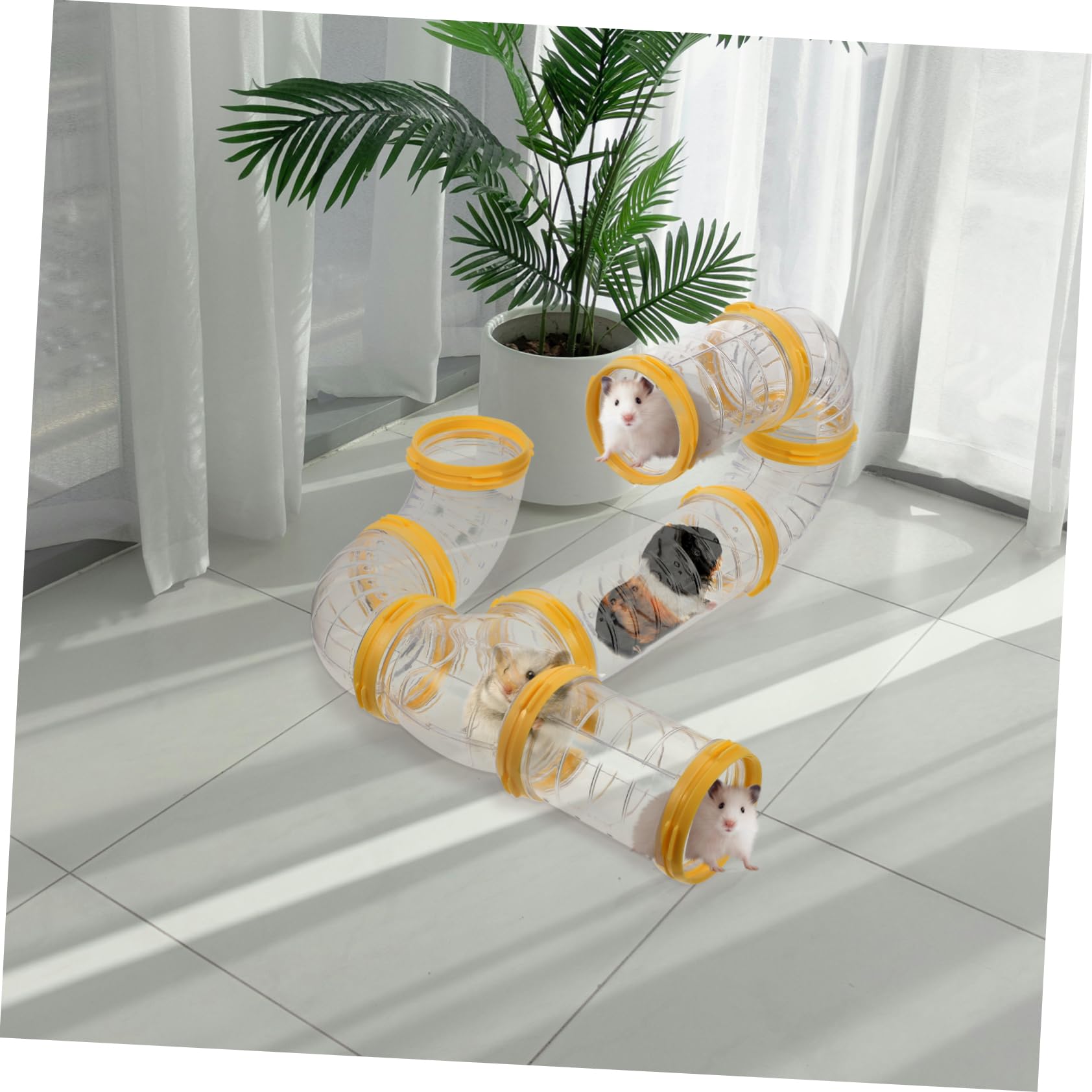 Transparente Hamsterröhren aus Pp, 2 Satz, für Kleine Tiere