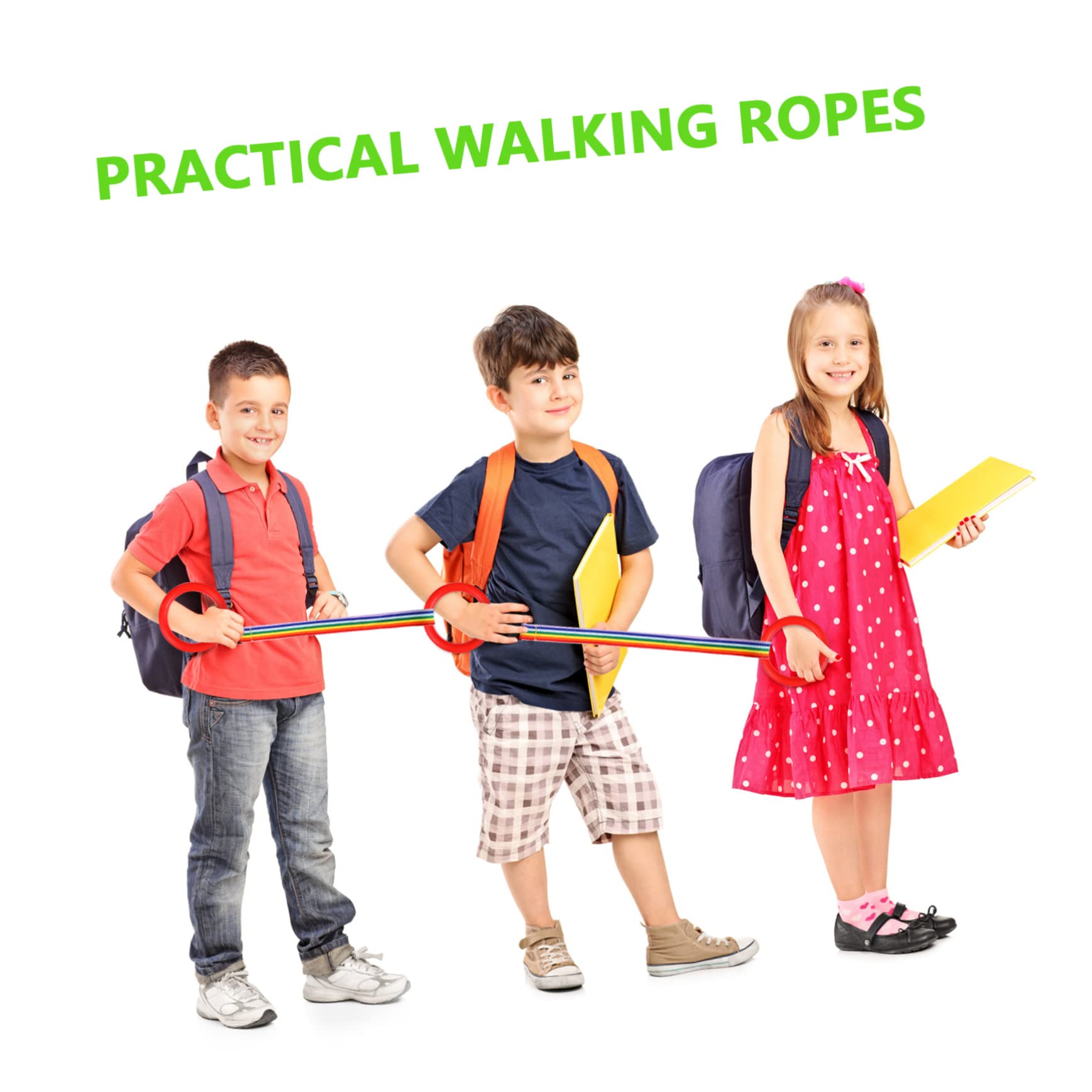 INOOMP Set 12 Unità di Guinzagli da Polso per Piccoli con Manici Colorati, Corda di Sicurezza per Età 2-6 Anni, Imbracatura per Guinzaglio per Scuola Materna e Passeggiate