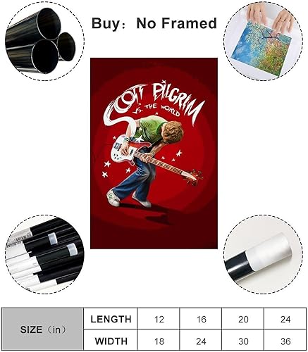 Miniatura 2 de Scott - Póster de película clásica de Pilgrim Vs The World, póster decorativo de pared, adecuado para decoración de sala de estar, dormitorio, 16 x
