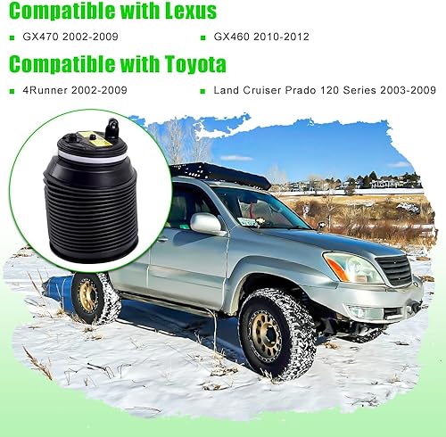 Miniatura 2 de 48090-35011 Amortiguador de resorte de suspensión neumática trasera (izquierdo), bolsas neumáticas traseras amortiguadores compatibles con Toyota