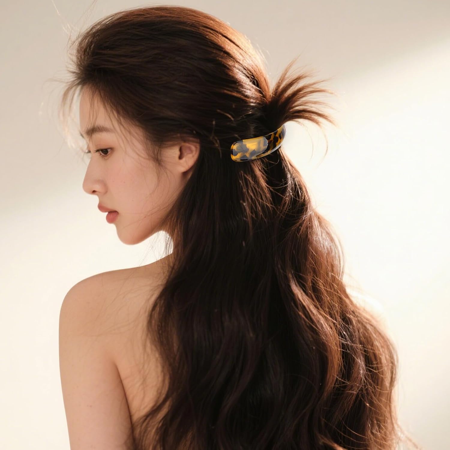 6 Pcs Hair Barrettes for Women, French Barrette Curved Tortoise Clips for Women Fine Thin Hair Fashion Accessories - Image 5