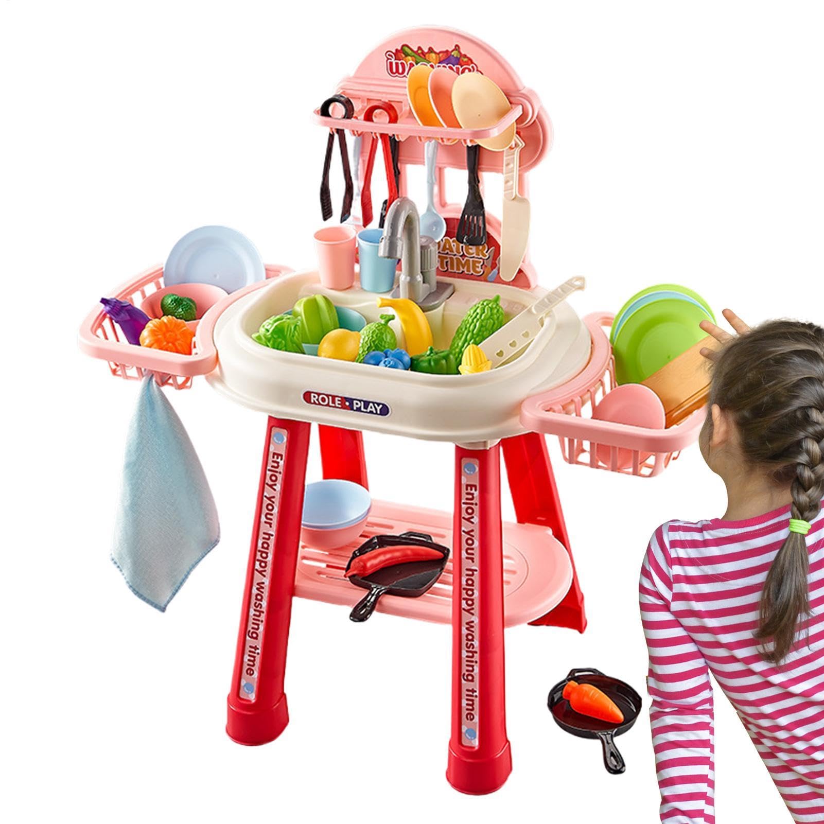 Giocattolo di finzione educativo 52 pezzi | Lavello Per Giochi D'Acqua Per Festa Dei Bambini Compleanno Festival Vacanze Capodanno Balcone Giardino