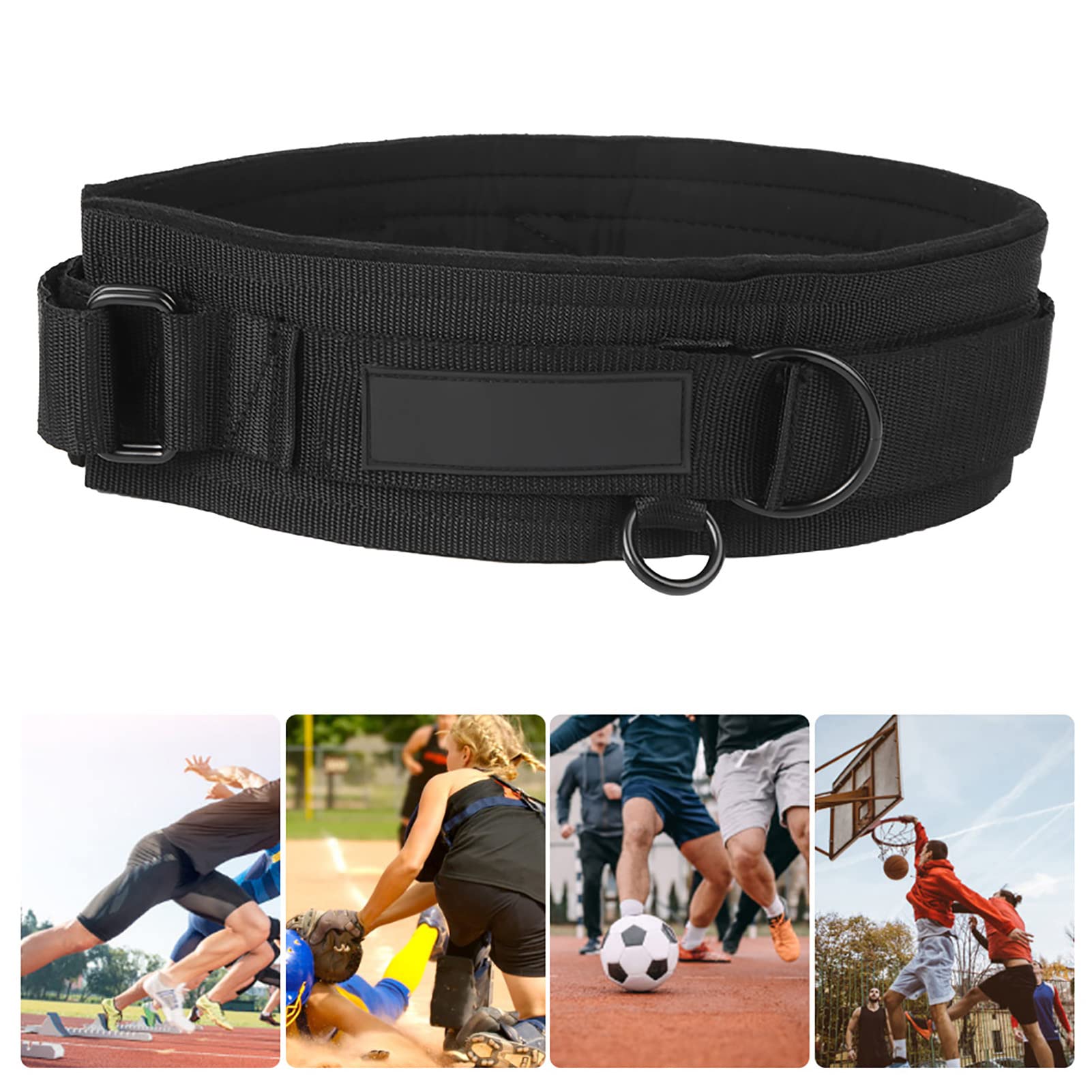 Vbestlife Cuerda de Tracción de Entrenamiento, Cinturón de Resistencia de Ejercicio Deportivo de 360 ​​Grados, Cuerda de Tracción para Correr, Equipo de Entrenamiento Mus