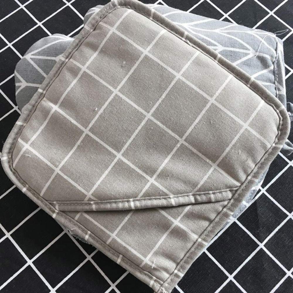 Lklnkvl Grey Grids Placemats, Cotton Drink Coasters Cup Mat Tea Coffee Mug Placemat Table Kitchen Pot Holder For Drinks-(Grey Grids)