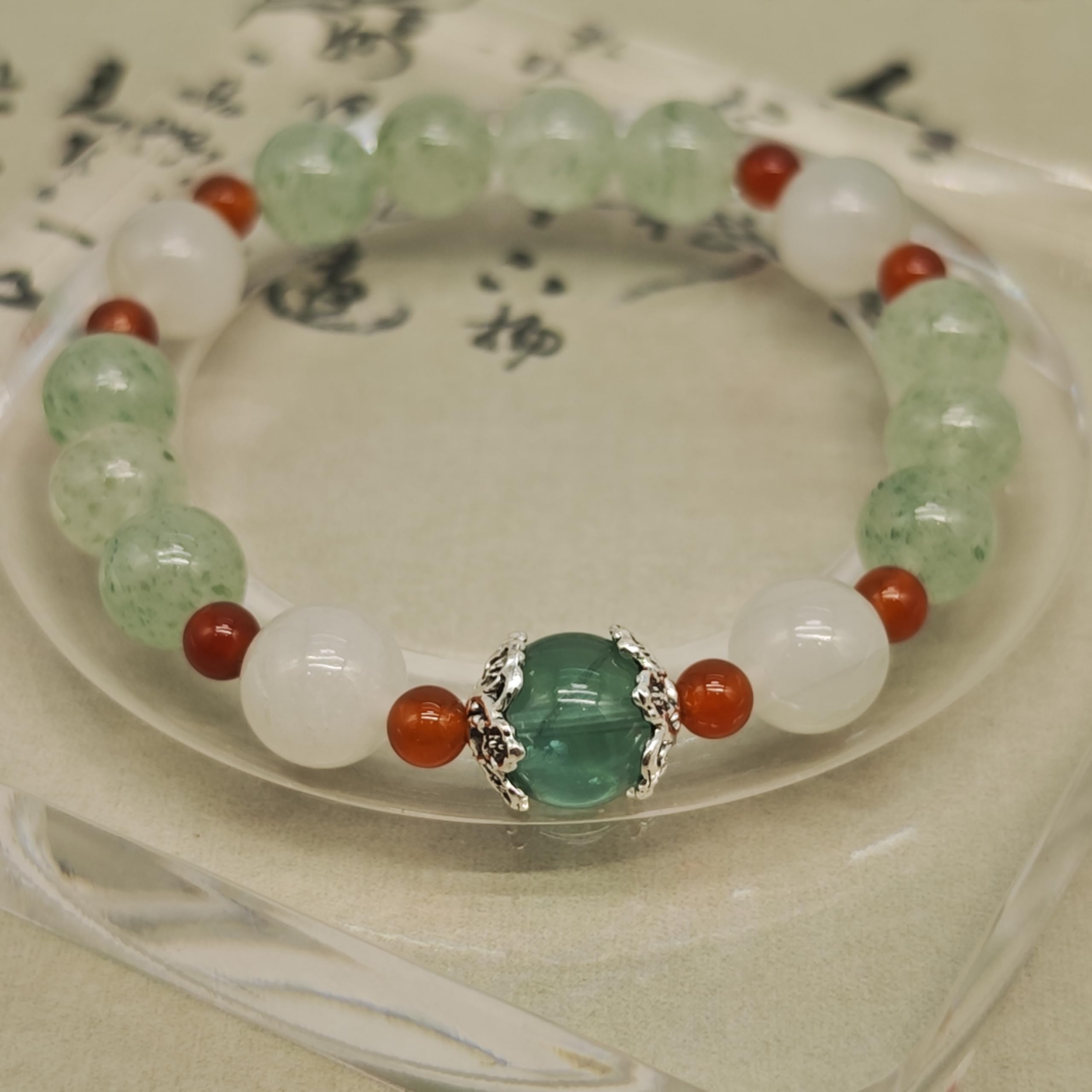 Bracciale Cristallo Bracciale Personalizzato in Cristallo Naturale - Fatto A Mano, Elastico, per Donne E Uomini - Ideale per Meditazione, Yoga, FESTIVITÀ E Compleanni