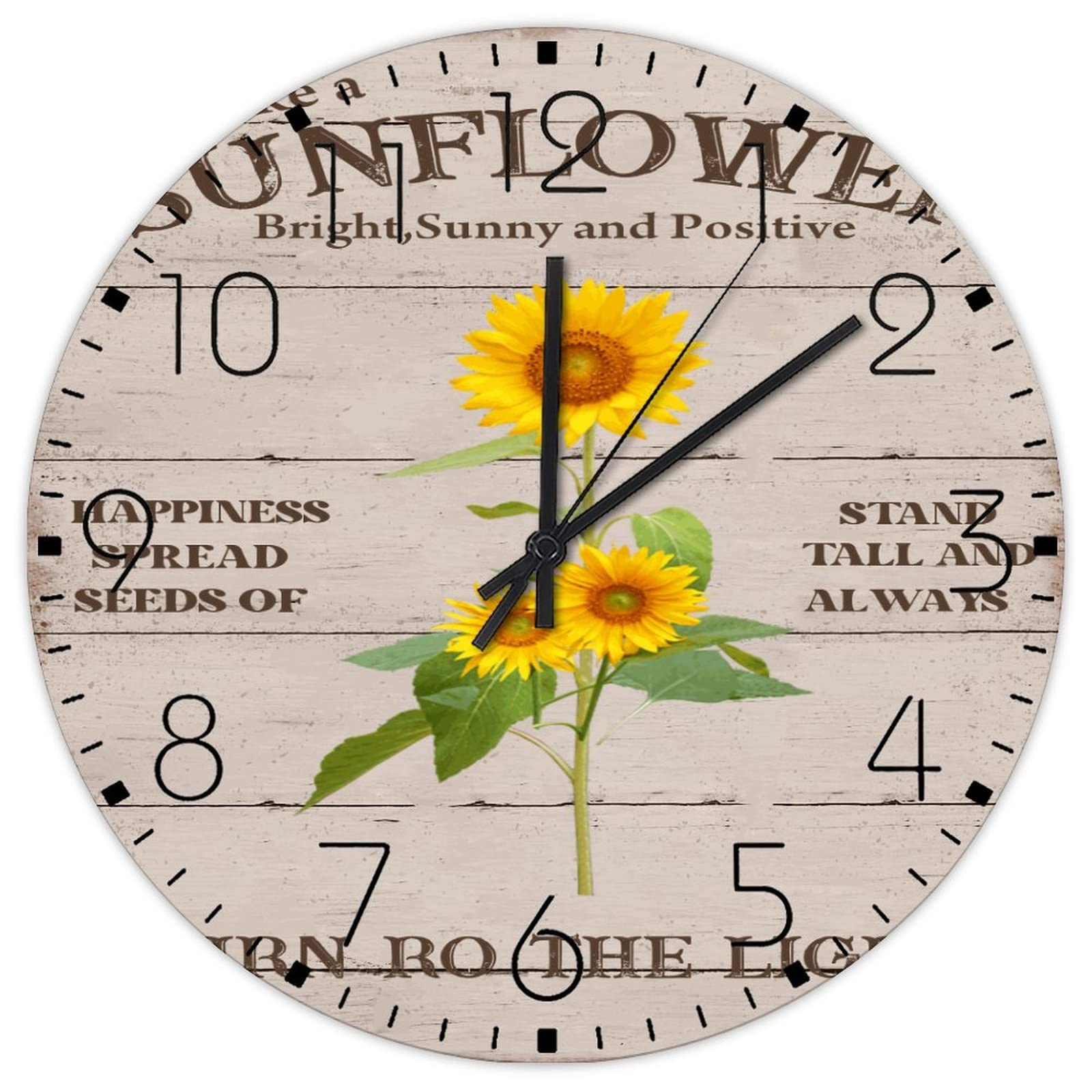 Horloge murale silencieuse bois vintage décoration cheminée maison