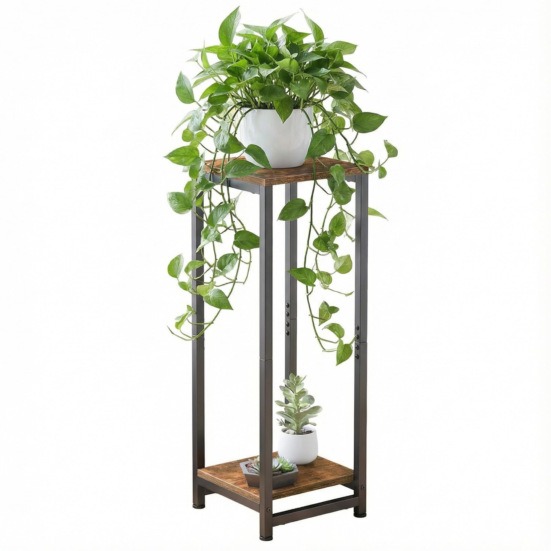 VonDream 2 Tier Tall Plant Stand Indoor, 32.5" Corner Plant Stands for Indoor Plants Multiple, Multi-Functional Small Side Table for indoor Plants