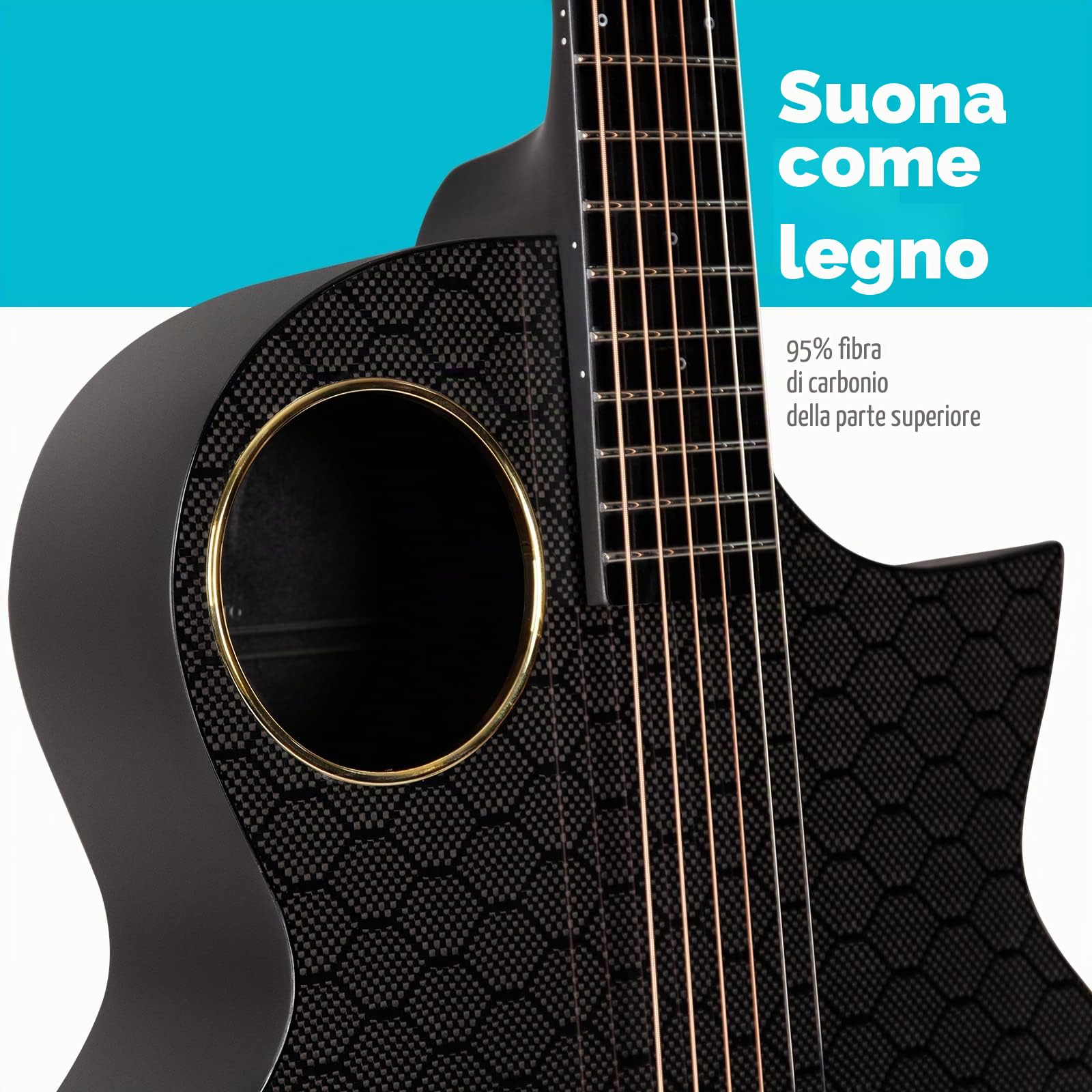 enya Enya X4 PRO Carbon Fiber Guitar – 41 pollici EA-X4E Nuova chitarra professionale per bambini adulti principianti giocare e cantare