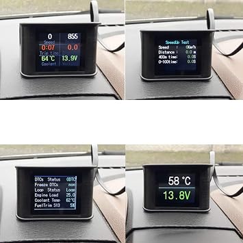 Car Head Up Display HUD, Auto GPS OBD2 OBD Driving On-board Computer, Speedometer Display, Car Speed Projector Digital Display Fuel Consumption Temperature Gauge Diagnostic Tool P10