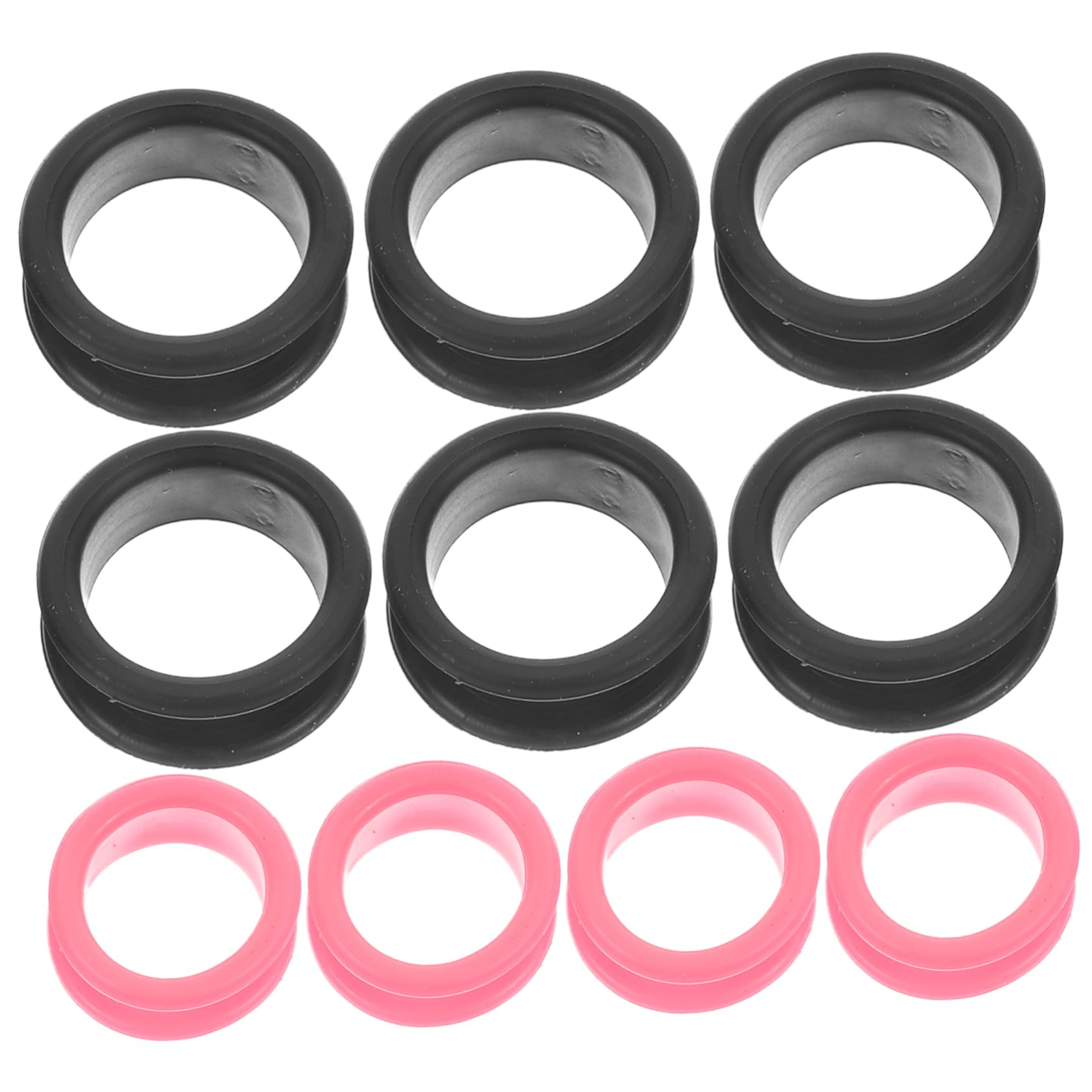 PLAFOPE 10pcs Professional Pet Grooming Tool Finger Support Silicone Scissor Ring for Hairdressing