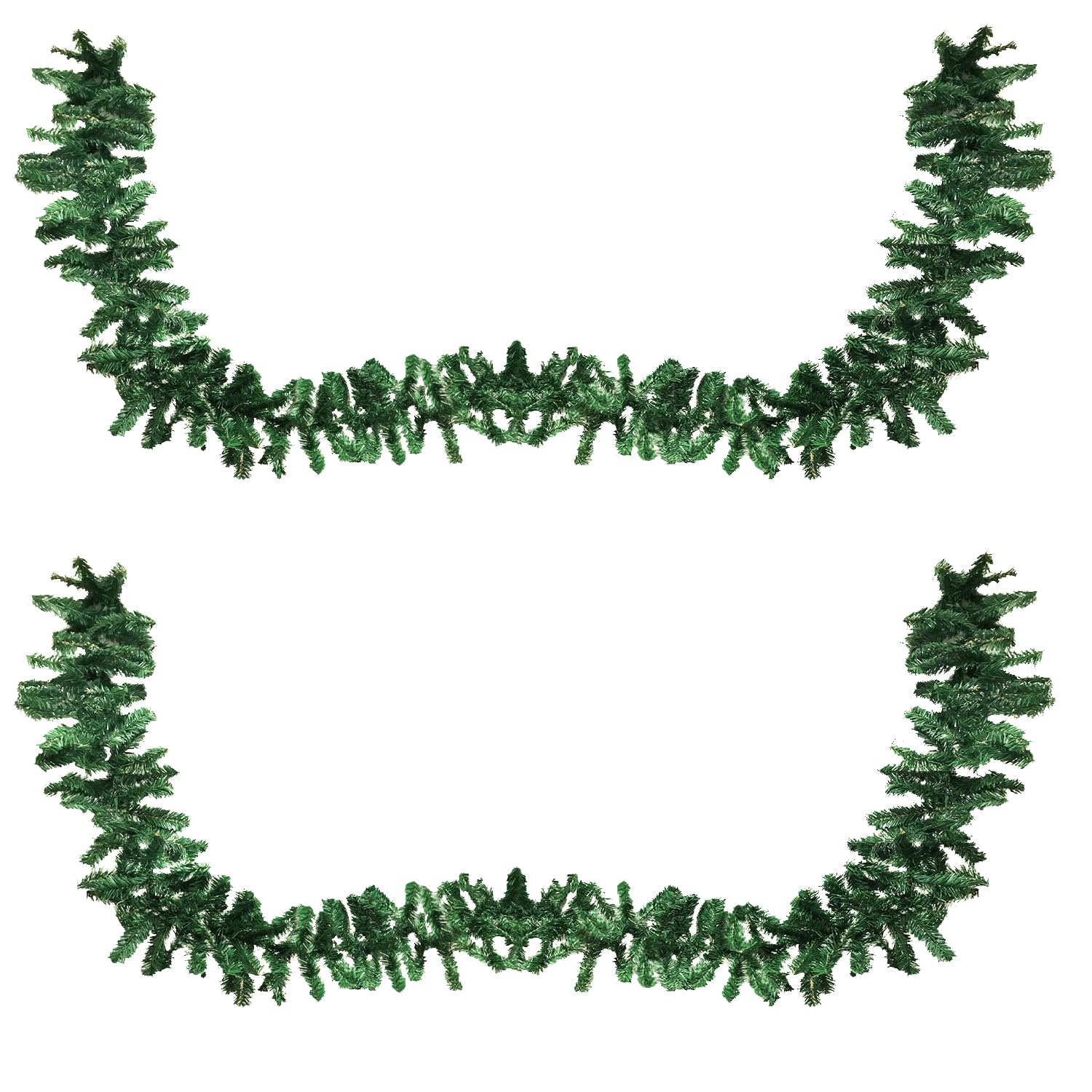 Mojawo Tannengirlande 2er Set 270 cm | künstliche Weihnachtsgirlanden