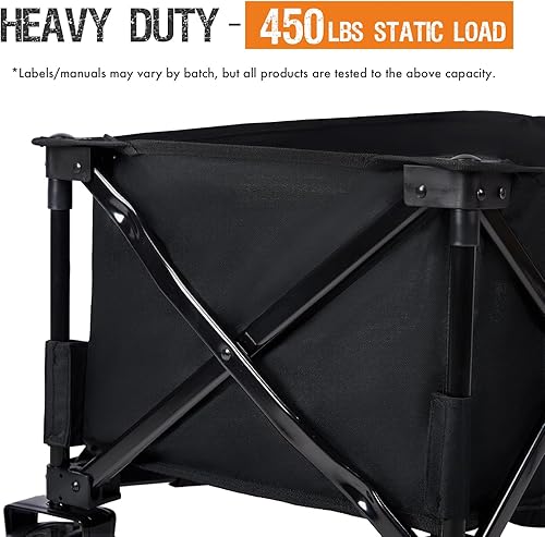 Miniatura 5 de PORTAL Carros plegables plegables de playa, resistentes con ruedas todo terreno para exteriores, campamento, jardín, compras, comestibles, plegable