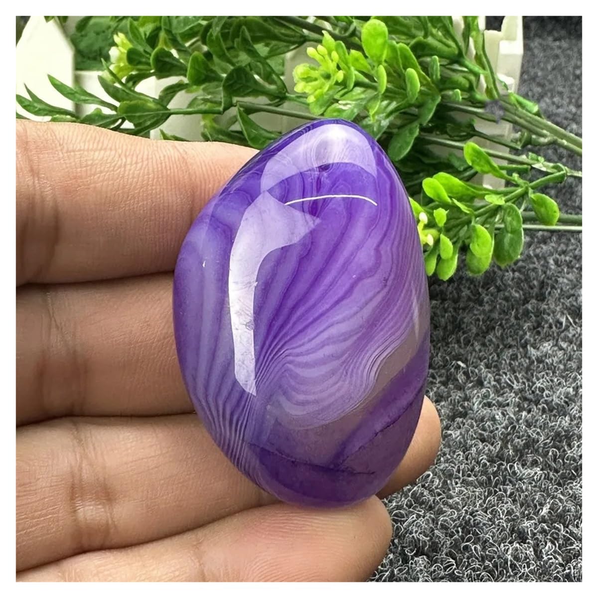 Mineral de ágata de seda natural de 50g para regalar a entusiastas de la geología y el diseño