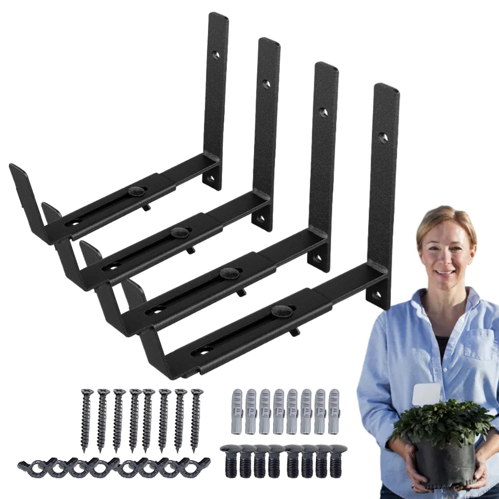 Pflanzkastenhalterung – Blumenkastenhalterung, verstellbare