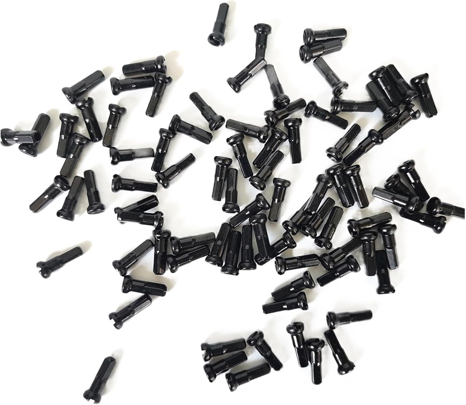 Aluminum Alloy Nipples 12mm 14mm 16mm Black Red Gauge 14 2.0mm Spoke Road Bike Bicycle Wheels (Size : Black 16mm 72PCS)