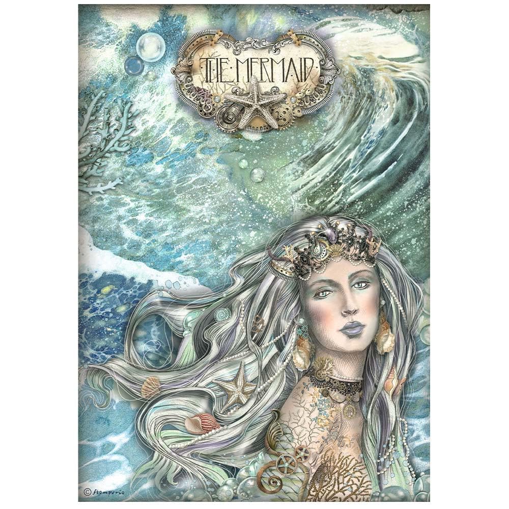 Creative Expressions Stamperia A4 Rice Paper Songs of The Sea The Mermaid, Multicolour, One Size