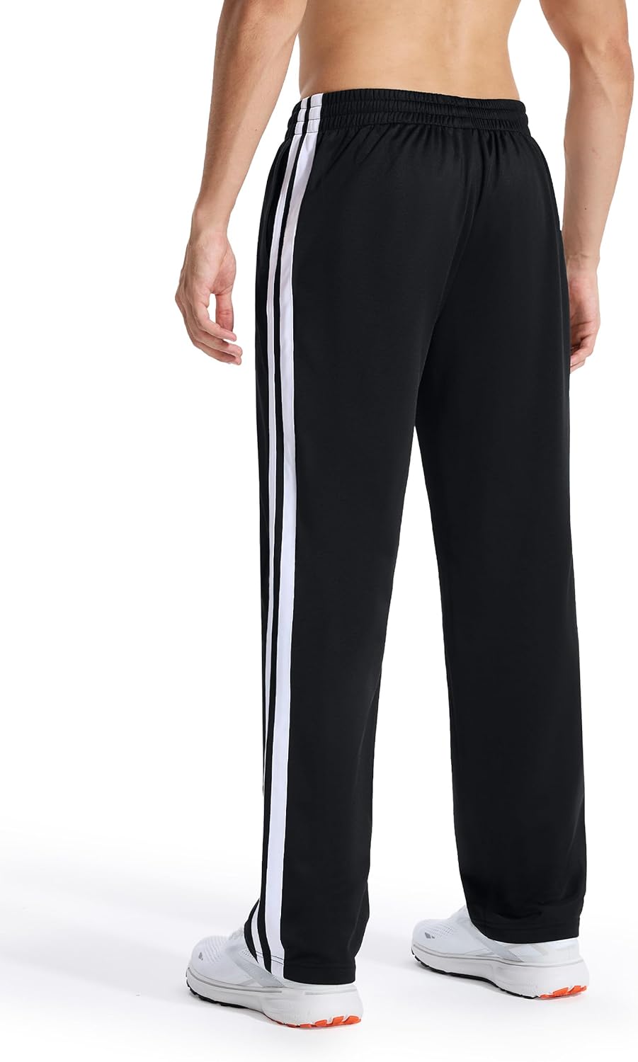 Tall Men's 34/36/38 Inseam Track Pants Warm-up Sweatpants Open Hem Tracksuit Bottoms for Gym Athletic Workout - Image 2