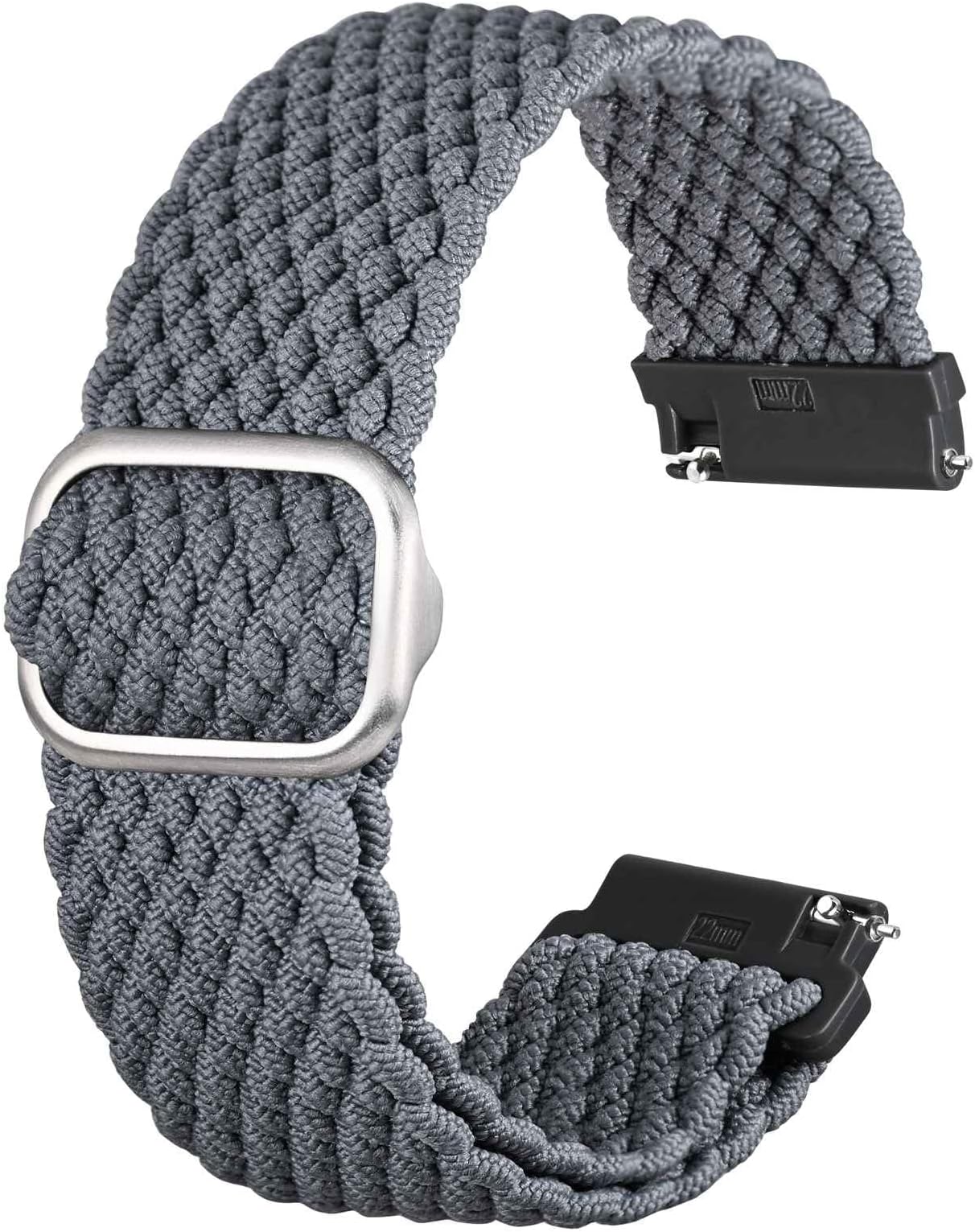 Anbeer Braided Nylon Solo Loop Watch Band,18mm 20mm 22mm 24mm Stretchy Quick Release Replacement Watch Strap with Adjustable Buckle